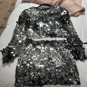 Zara sparkly two piece!